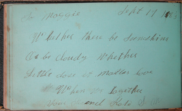 Maggie Jacob's Autograph Book, Page 19