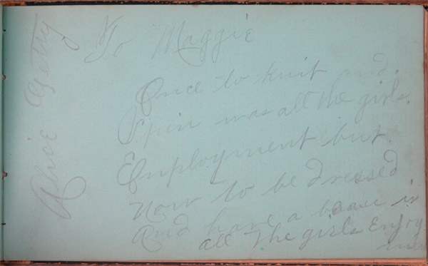 Maggie Jacob's Autograph Book, Page 21