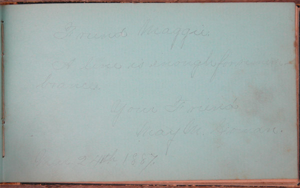 Maggie Jacob's Autograph Book, Page 24