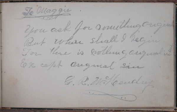 Maggie Jacob's Autograph Book, Page 27