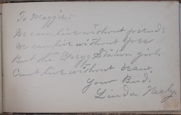 Maggie Jacob's Autograph Book, Page 28