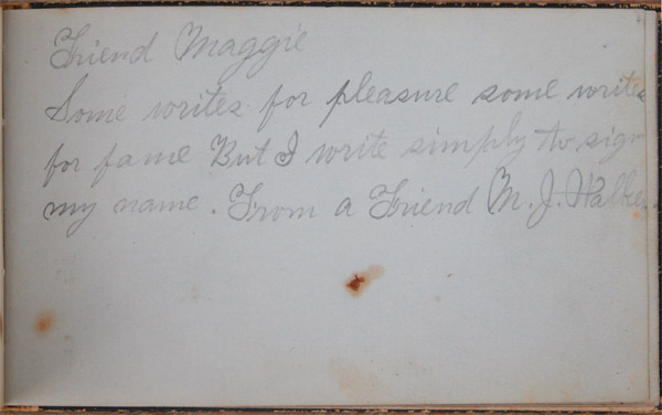 Maggie Jacob's Autograph Book, Page 29