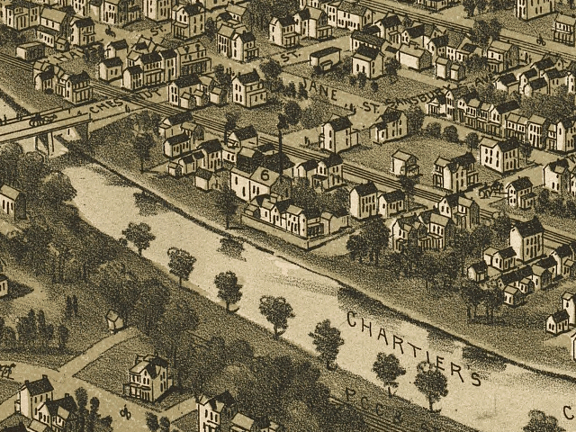 Abbott Ice and Packing Plant Map, 1897