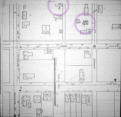 Abbott Ice and Packing Plant, Sanborn Map, 1896